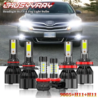Kit combinado de 6 faros LED + bombillas antiniebla 6000 k para Toyota Venza 2009-2016 Foto 1 de 4