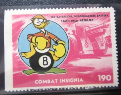 1942 1st BATTALION,HEADQUARTERS BATTERY 146th FIELD ARTILLERY COMBAT INSIGNIA ST - Image 1 of 2