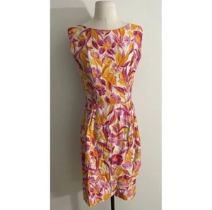 Abito smanicato hawaiano vintage anni '60 Kamehameha rosa arancione floreale donna M? - Foto 1 di 12