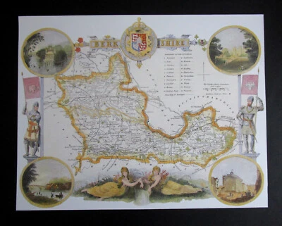 12.10" x 9.50"  REPRODUCTION OF AN  1830  THOMAS MOULE  COUNTY MAP OF  BERKSHIRE - Image 1 of 3