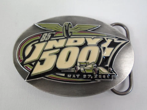 2001 Indianapolis 500 Event Belt Buckle Limited Edition 273 of 500 Pewter Cover
