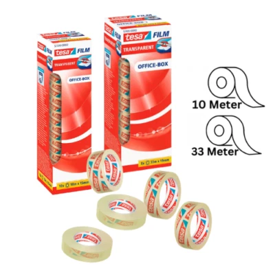 tesa Klebefilm transparent tesafilm Klebeband 12 mm 15 mm 19 mm tesaband klar - Bild 1 von 4