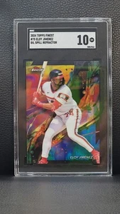 2024 Topps Finest Oil Spill Refractor #75 Eloy Jimenez SGC 10 GEM MINT POP 1 - Picture 1 of 2