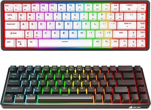 KLIM Shift Wireless TKL Mechanical Keyboard 60% w/Black & White Keycaps (NEW) - Picture 1 of 7