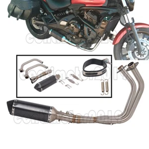 Full Exhaust System Pipe For Kawasaki Vulcan S650 2015-2023 Muffler Slip-On Kit - Picture 1 of 5