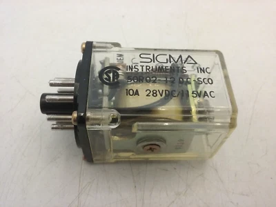SIGMA 50R02-12DC-SC0 RELAY 10A 28VDC/115VAC 8 PIN NNB - Image 1 of 4