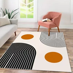 Mid Century Modern 4x6 Rug Washable Boho Rainbow Area Rugs Non Slip Contempor... - Picture 1 of 7