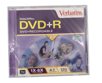Verbatim DVR+R Recordable  1x-8x Brand New Still Sealed Free Shipping - Image 1 of 2