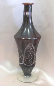 VINTAGE RUBY RED CUT CRYSTAL GLASS DECANTER CARAFE - Picture 1 of 11