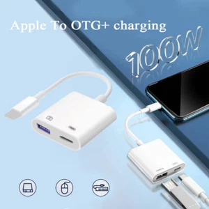 To Sd Memory Card Reader Usb Otg Adapter 8 Pin for Iphone 13 12 11 X Xr Xs Ipad - Photo 1 sur 16