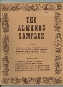 Almanac Sampler (1967, paperback)  interesting selections 19th century almanacs - Picture 1 of 1