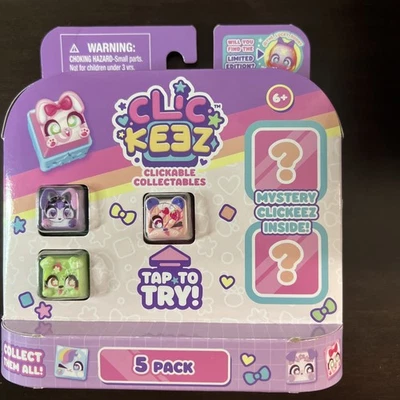 NEW Clickeez 5 pack Collectible Character Keyboard Keys W/ Green Dog - Image 1 of 4