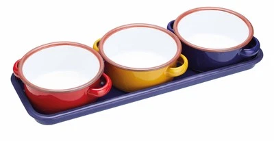 Nuevo KitchenCraft World of Flavours Juego de inmersión esmaltada de 3 piezas - Multicolor - 35 cm Foto 1 de 4