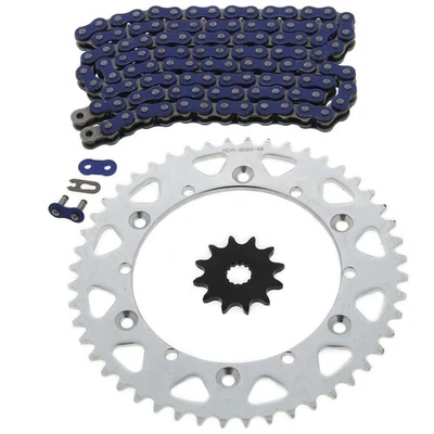 Yamaha YZ125 125 1993 1994 1995 1996 cadena azul y piñón 12/48 116L Foto 1 de 4