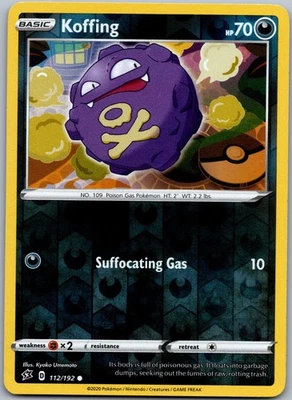 Koffing Reverse Holo SWSH02: Rebel Clash 112/192 NM - Image 1 of 2