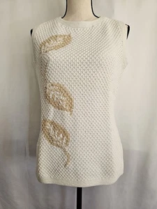 Liz Claiborne LizSport Hand Knit Cotton Sweater Vest Womens Size Small NWT - Picture 1 of 8