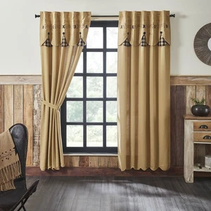 Pip Vinestar Panel with Attached Scalloped Layered Valance Set of 2 84x40 - Picture 1 of 5