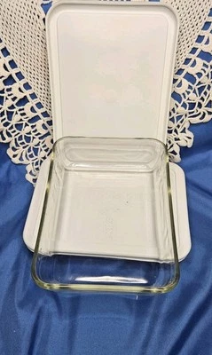 Pyrex 7210 Clear Casserole Baking Dish A-35; 3 Cup Small Rectangle W/ Lid - Image 1 of 4