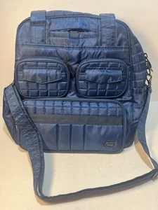 LUG PUDDLE JUMPER Beuteltasche Tasche blau gesteppt groß Overnight Handgepäck Neu ohne Etikett - Bild 1 von 4
