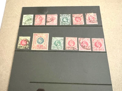 Sudáfrica/Natal grupo de 12 sellos sueltos Scott Cat 66/102 1882-1904 dups Foto 1 de 2