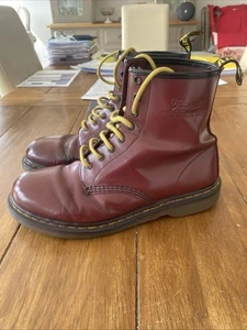 Dr Martens Airwair 8 Hole Boots Size 9 UK Cherry Red - Picture 1 of 13