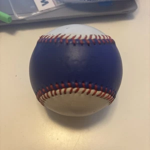 Rara baseball Knoll in pelle blu e bianca con cuciture rosse promo usata in ottime condizioni - Foto 1 di 19