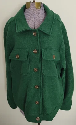 Chaqueta Joie para Mujer Tareas 1X Verde Mezcla de Lana Bolsillos Abotonados Cuello Otoño Usada en Excelente Condición Foto 1 de 4