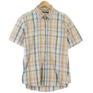 Camisa Camel Active Check Multicolor Manga Corta Para Hombre Yu5 Talla L Grande - Imagen 1 de 7