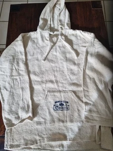 Vintage Corona Sweatshirt XXL Beige 90s Baja Corona Beach ClubHoodie Boho MEXICO - Picture 1 of 10