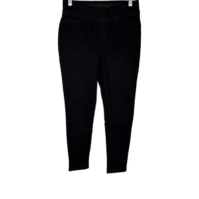 Denim & Co. Women's Easy Stretch Denim Petite Pull-On Jeggings Black 14P Size - Image 1 of 2