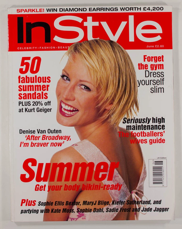 DENISE VAN OUTEN KATE MOSS KIEFER SUTHERLAND SOPHIE DAHL Instyle magazine UK VTG - Image 1 of 1