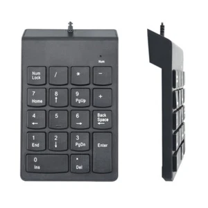 USB Slim Mini Wired Numeric Keypad Number Digital Keyboard 18 Keys - Picture 1 of 9
