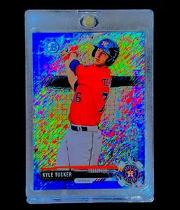 KYLE TUCKER ROOKIE BLUE SHIMMER REFRACTOR Holo Topps Chrome Non Auto - ASTROS - Picture 1 of 5