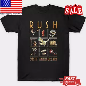 New RUSH Band 50th anniversary Gift For Fans Unisex S-5XL Shirt - Picture 1 of 7