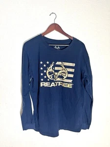 Realtree Mens Size Large Longsleeve Great Condition Camo/Dark Blue - Picture 1 of 4