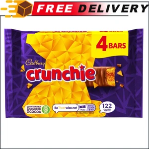 4pk Original Cadbury Crunchie Honey Comb Chocolate Coated Bar Candy From England - Picture 1 of 2