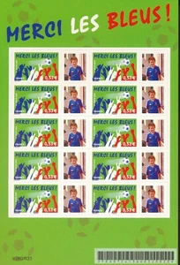 Timbre France Personnalisé F3936B** Merci les Bleus Logo Privé ref FJK 200 - Imagen 1 de 1