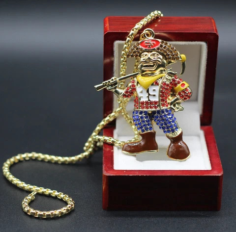 San Francisco 49ers SF Football Team V-Neck Necklace Pendant Souvenir - 60cm Cover