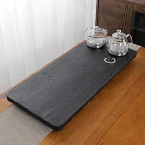 L70cm*W35cm Black Stone Tea Tray Induction Cooker Electrical Kettle Glass Pan - Picture 1 of 7