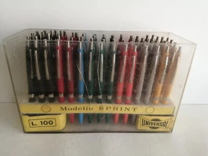 REGALO! STOCK 60 PENNA A SCATTO CLIP PULSANTE CROMATO SPRINT UNIVERSAL ANNI '80 - Picture 1 of 4
