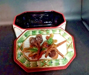 Fitz and Floyd Equestrian Lidded Box Acorns Oak Leaves New - Picture 1 of 2
