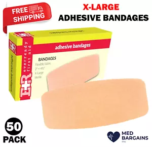 Ever Ready First Aid Adhesive Bandages 2" x 4-1/2" X-Large Flexible - 50 Pack - Picture 1 of 3