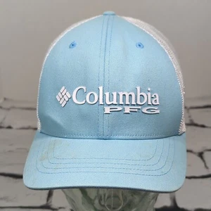 Columbia PFG Blue White Youth One Size  Hat Ball Cap Flaw - Picture 1 of 12