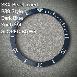 Inserto de bisel SKX007 cerámica BGW9 (estilo P39) / inclinado / azul oscuro Sunburst - Imagen 1 de 1
