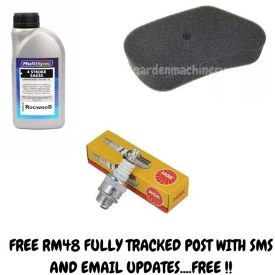 MACHINETEC HONDA GV100 HR173 HRB423 HRB535 NGK SPARK PLUG AIR FILTER ENGINE OIL