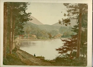 Vintage Original Hand Colored Photo, Village in Japan - Picture 1 of 3