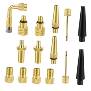 15pcs Bike Valve Adapter for Presta & Schrader, Brass Bicycle Tire Pump - Picture 1 of 8