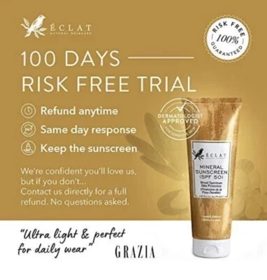 ‎ECLAT SKINCARE Eclat Sonnencreme (LSF50) 6X STÄRKERER SCHUTZ mit MINERAL HYDRO-SHIELD 75g