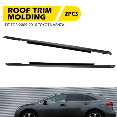 2PCS CAR ROOF DRIP MOLDING TRIMS LEFT & RIGHT SIDE FOR 2009-2016 TOYOTA VENZA - Image 1 of 4