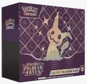 POKEMON SCARLET & VIOLET PALDEAN FATES ELITE TRAINER 10 CAJA ESTUCHE TARJETAS EXPLOSIVAS - Imagen 1 de 2
